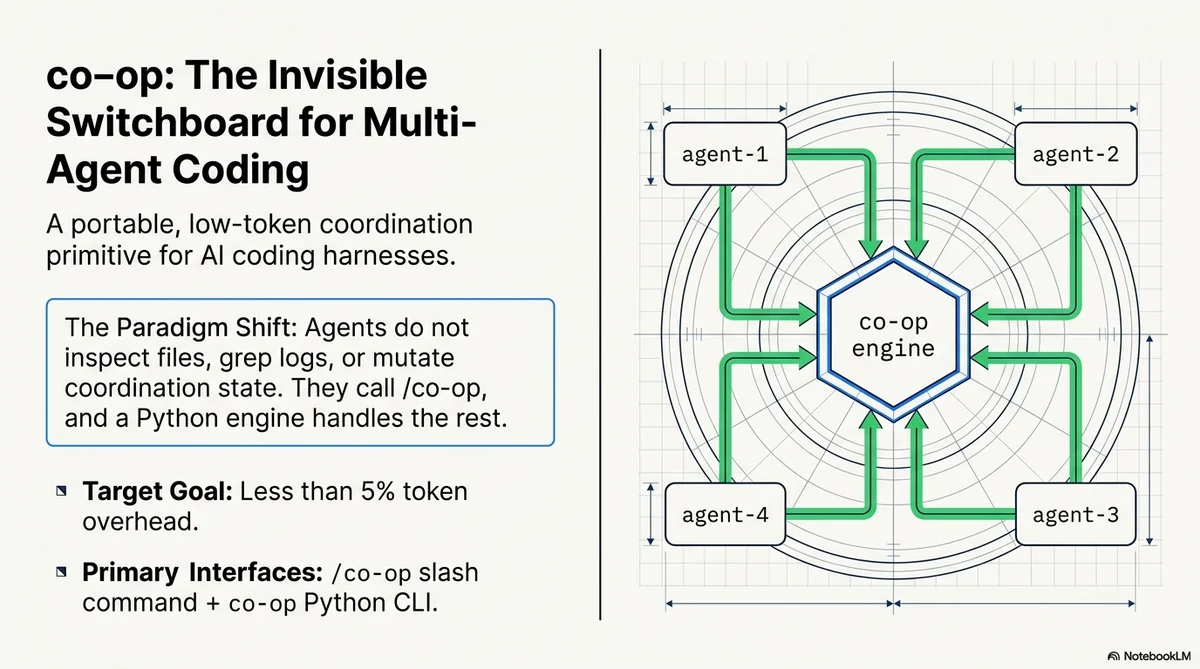 co-op: A Low-Token Coordination Layer for Multi-Agent Coding Harnesses